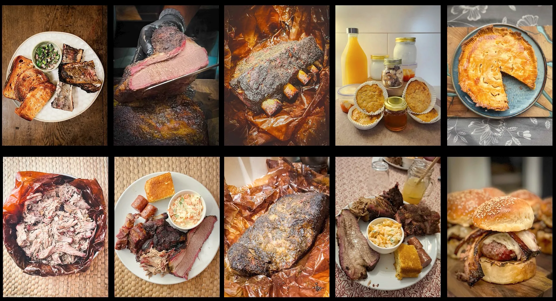 Sélection de plats de BBQ américain préparés par Chef Rohan